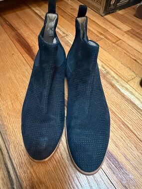 Suede Chelsea Ankle Boots in Black suede